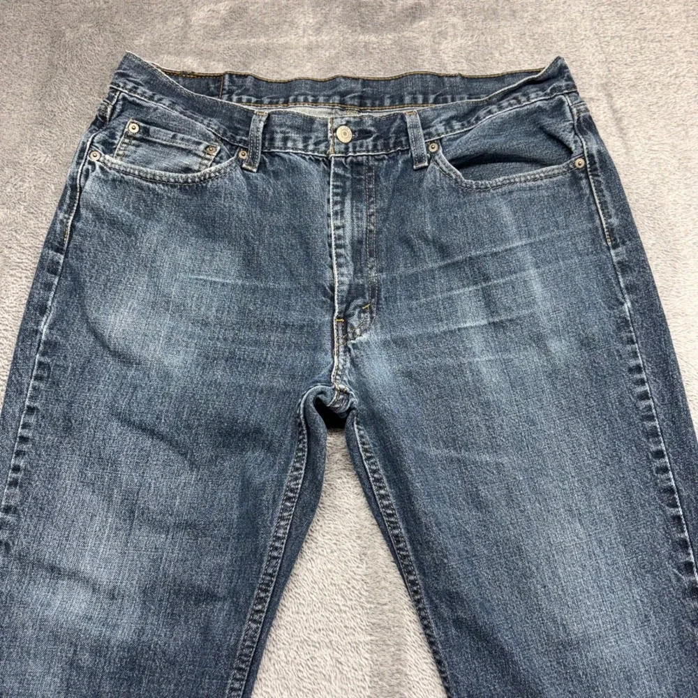 Levi's 514 Straight Fit Mens Size 38x32 Blue Good Zip Fly Denim Jeans